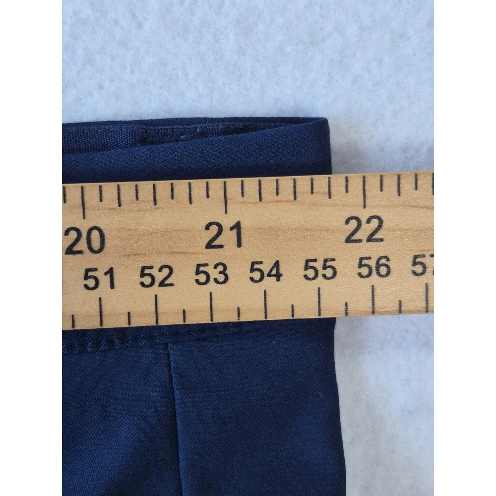 Adidas Mens Navy Blue Golf Pants Flat Front Performance Trousers 42x32